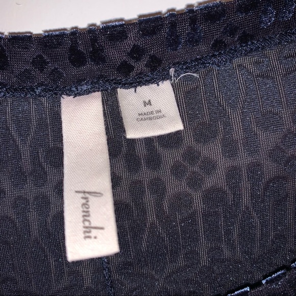 Nordstrom Navy Velvety Top - Picture 2 of 3